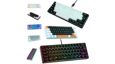 60% Wired Gaming Keyboard 61 Keys RGB Backlit Ultra-Compact Small for PC Mac