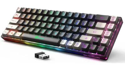 65% Wireless Gaming Keyboard, Rechargeable Backlit Gaming Keyboard, 68 Keys Ult