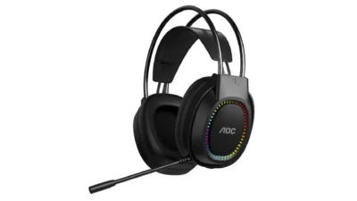 AOC Gaming Headset Headphone Wired RGB Lighting with Microphone Mic for PC