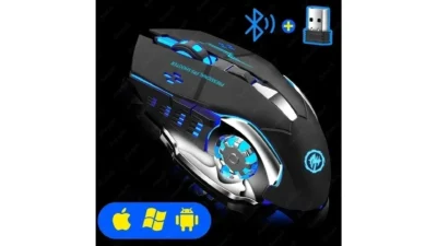 Bluetooth Rechargeable Wireless Gaming Mouse RGB Backlit USB PC Gamer Mouse
