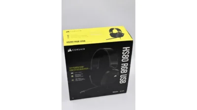 Corsair HS80 RGB USB Premium Gaming Headset with Dolby Audio 7.1 Surround Sound (Broadcast-Grade Omni-Directional Microphone, Memory Foam Earpads, High-Fidelity Sound, Durable Construction) Carbon