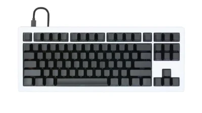 Drop CSTM80 Mechanical Keyboard Gateron Yellow - White Case, Black Keycaps