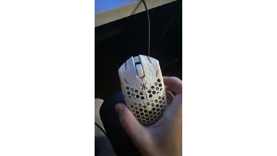 Finalmouse Wired Gaming Mouse Honeycomb Design Optical 5 Buttons White Red