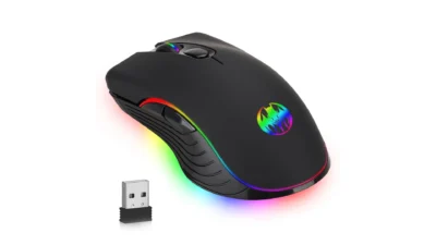 Gaming Mouse Wireless USB Rechargeable 7 Color LED Backlight Optical Mice for PC
