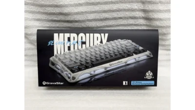 Gravastar Mercury K1 Gradient White Gaming Keyboard, Aluminum Alloy