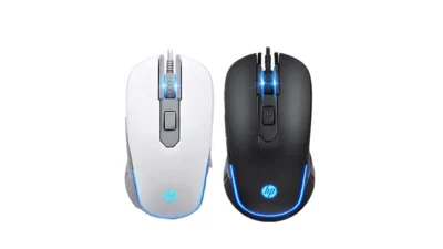 HP M200 Wired Gaming Mouse 2400 MAX DPI RGB (BLACK/WHITE)