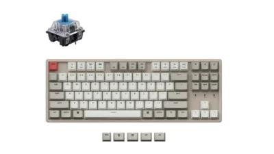 Keychron K8 Wireless Mechanical Keyboard Aluminum Hot-Swappable Grey White