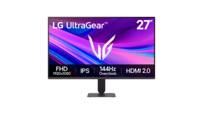 LG UltraGear 27G411A-B AUS 27-Inch Full HD IPS Gaming Monitor, 144Hz Overclock,
