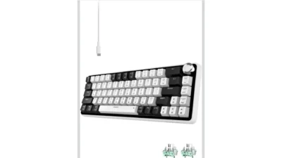 LinkerFoo LF82R3 Triple-Mode Gaming Keyboard RGB Illuminated Black QWERTY