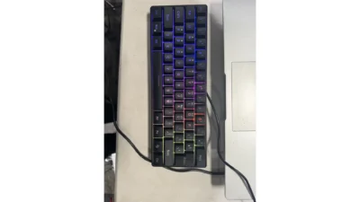 Snpurdiri 60% Wired Gaming Keyboard, RGB Backlit Ultra-Compact Mini Keyboard