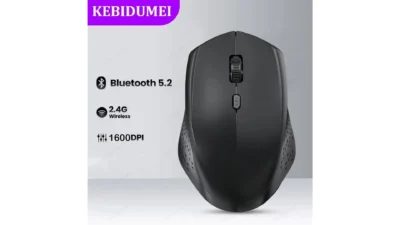Bluetooth 5.2 Wireless Mouse Silent Rechargeable 2.4G Gaming Mouse for PC Laptop