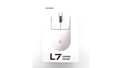 MCHOSE Ultra-Lightweight Wireless Gaming Mouse 500 mAh Battery L7 Ultra+ (White)