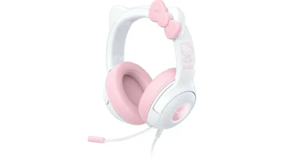 Razer Kraken Kitty V2 Wired USB A Gaming Headset with Kitty Ears and Chroma RGB