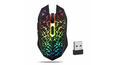 Wireless USB Optical Mice Gaming Mouse 7 Color LED Backlit Rechargeable For PC